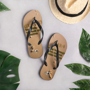 "Let Their Be Rest Scripture" Flip-Flops