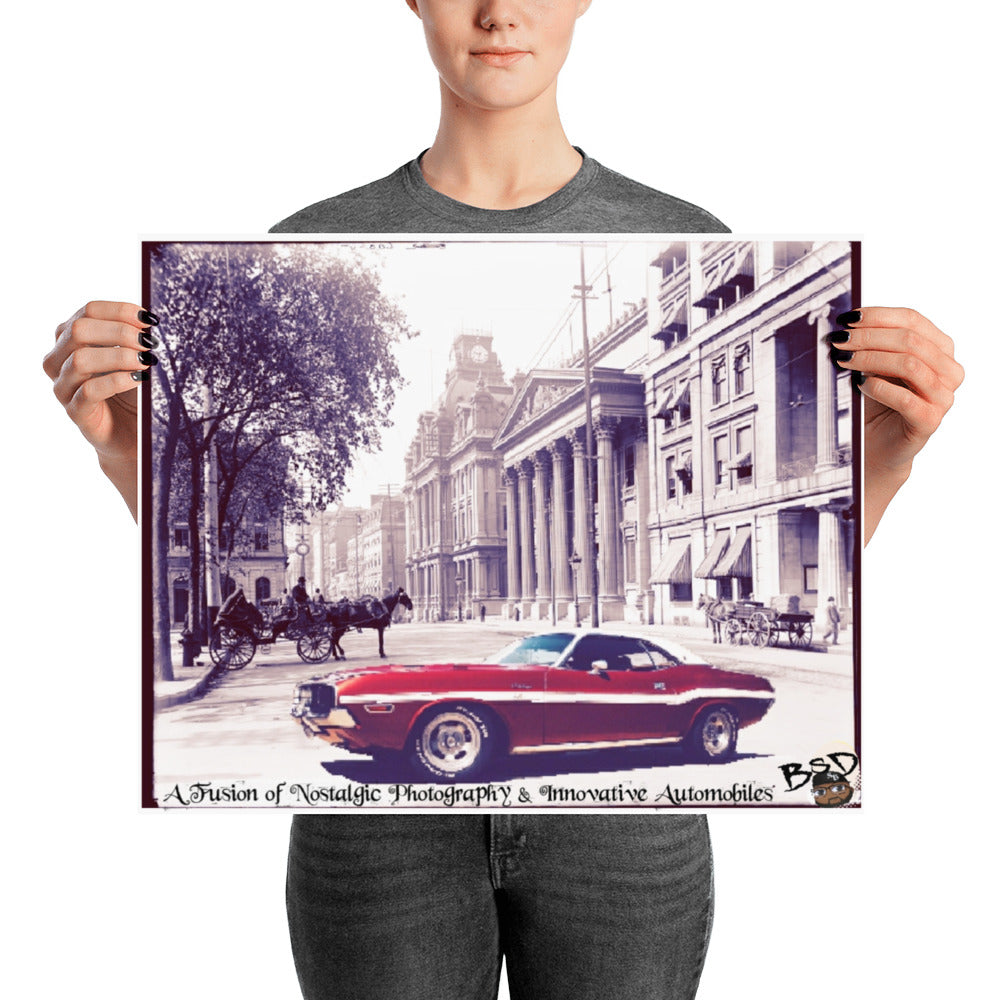 BSD Innovative Automobile in Nostalgic Scene Poster